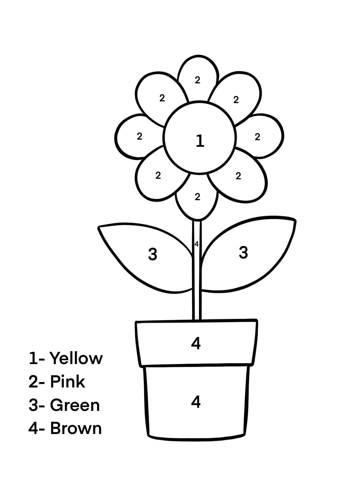 Vase of Flower Color By Number