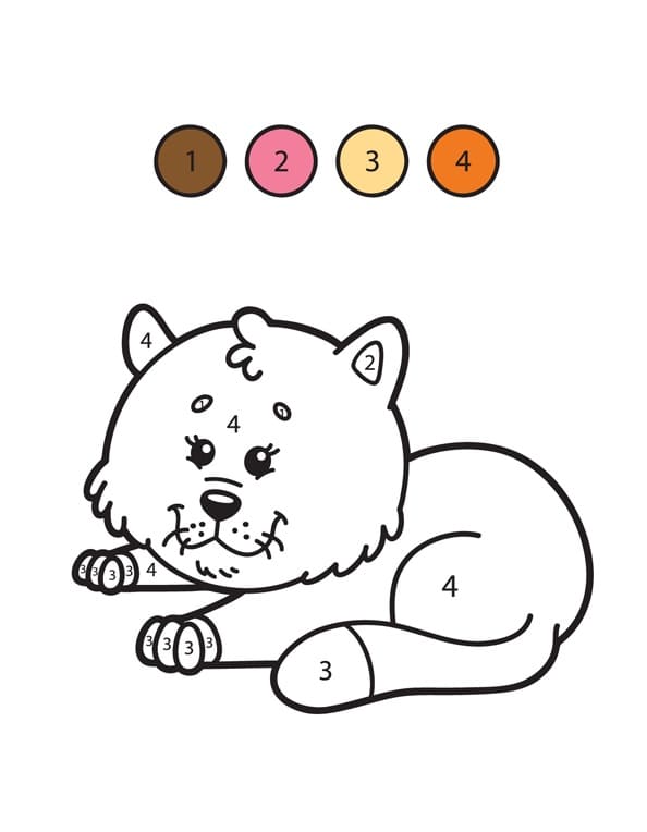 Cute Cat Color By Number