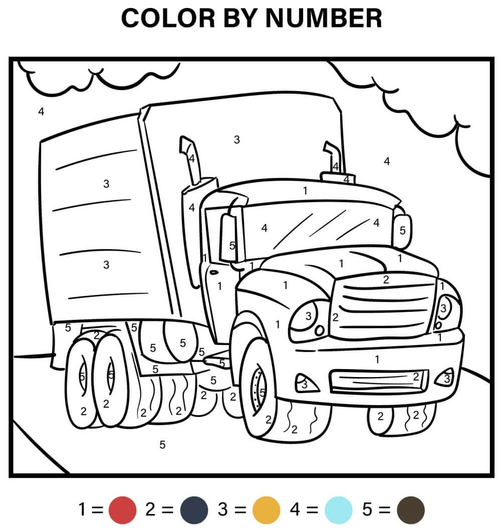 Big truck color by number