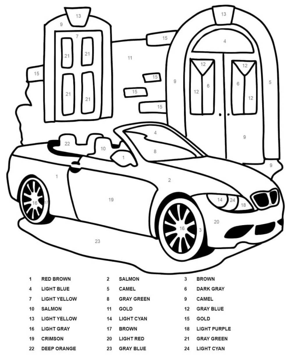 BMW car color by number