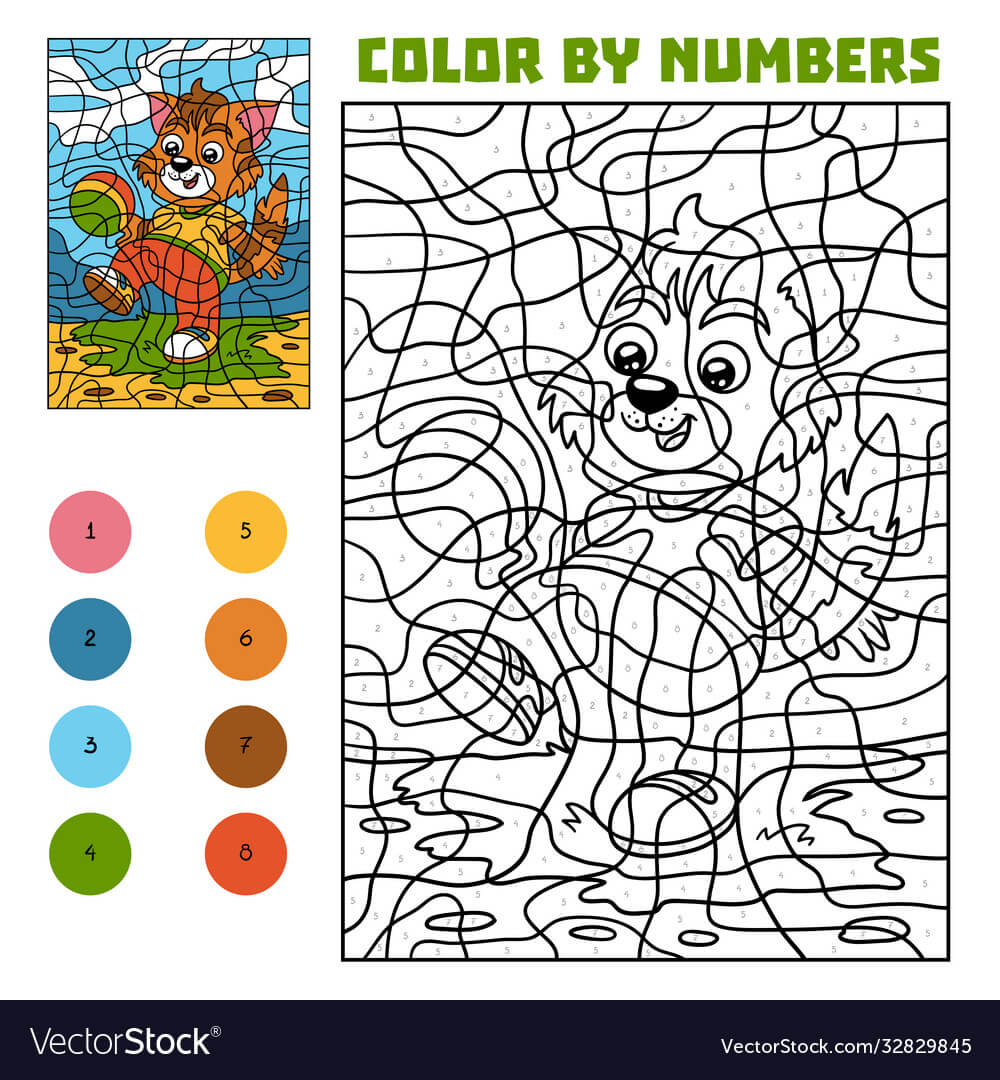 Cat player color by number