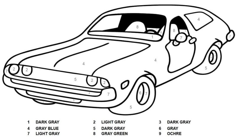 Chevrolet car color by number
