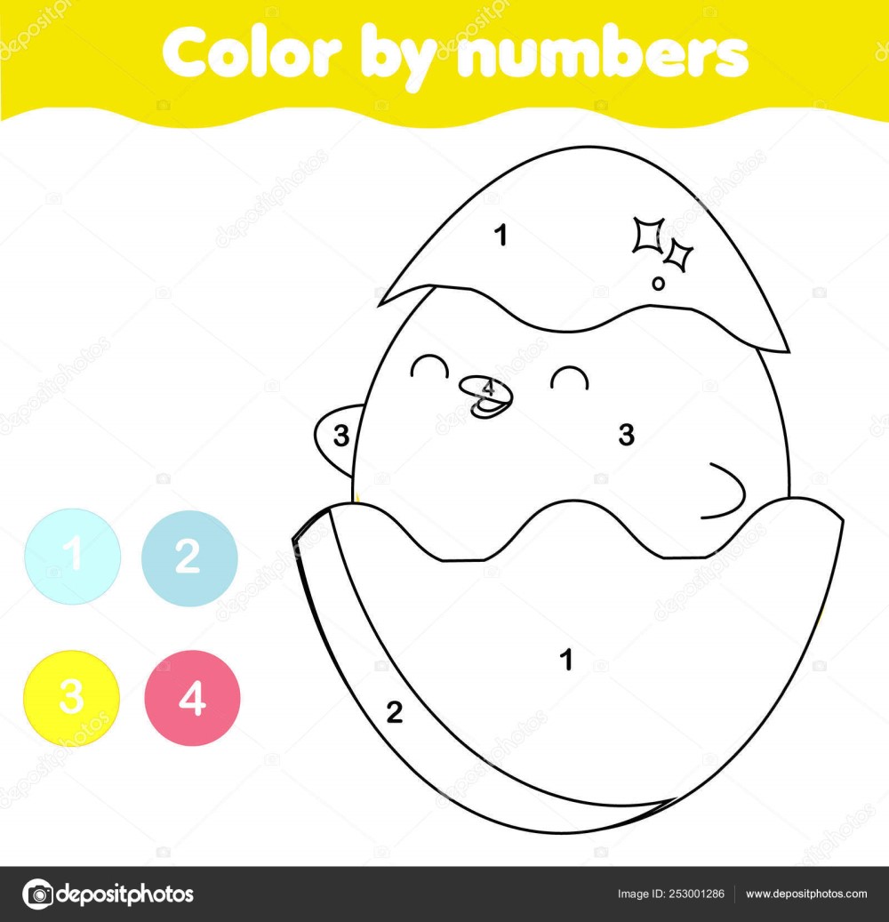 Chicken in egg color by number Color By Number