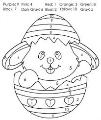 Funny rabbit in easter eeg color by number Color By Number