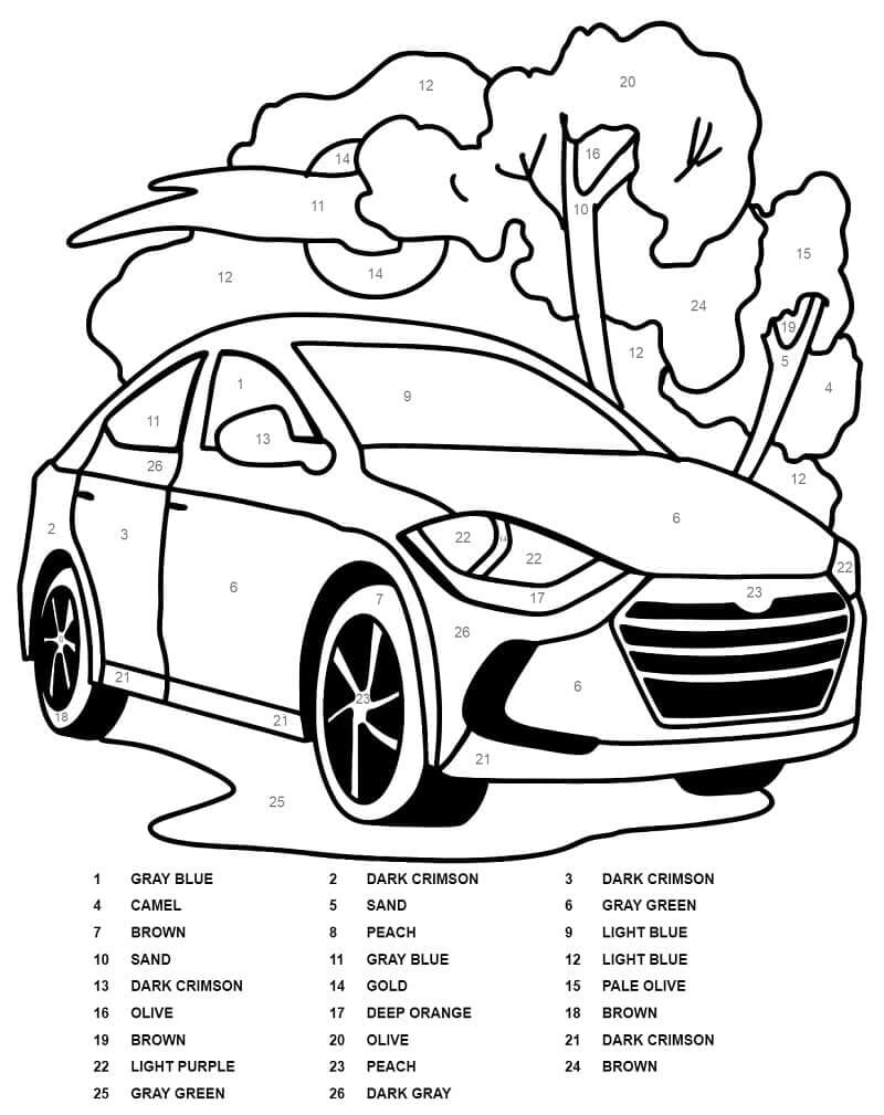 Hyundai car color by number