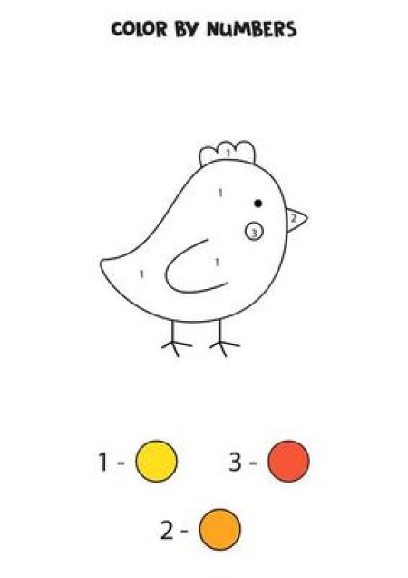 Little chicken color by number