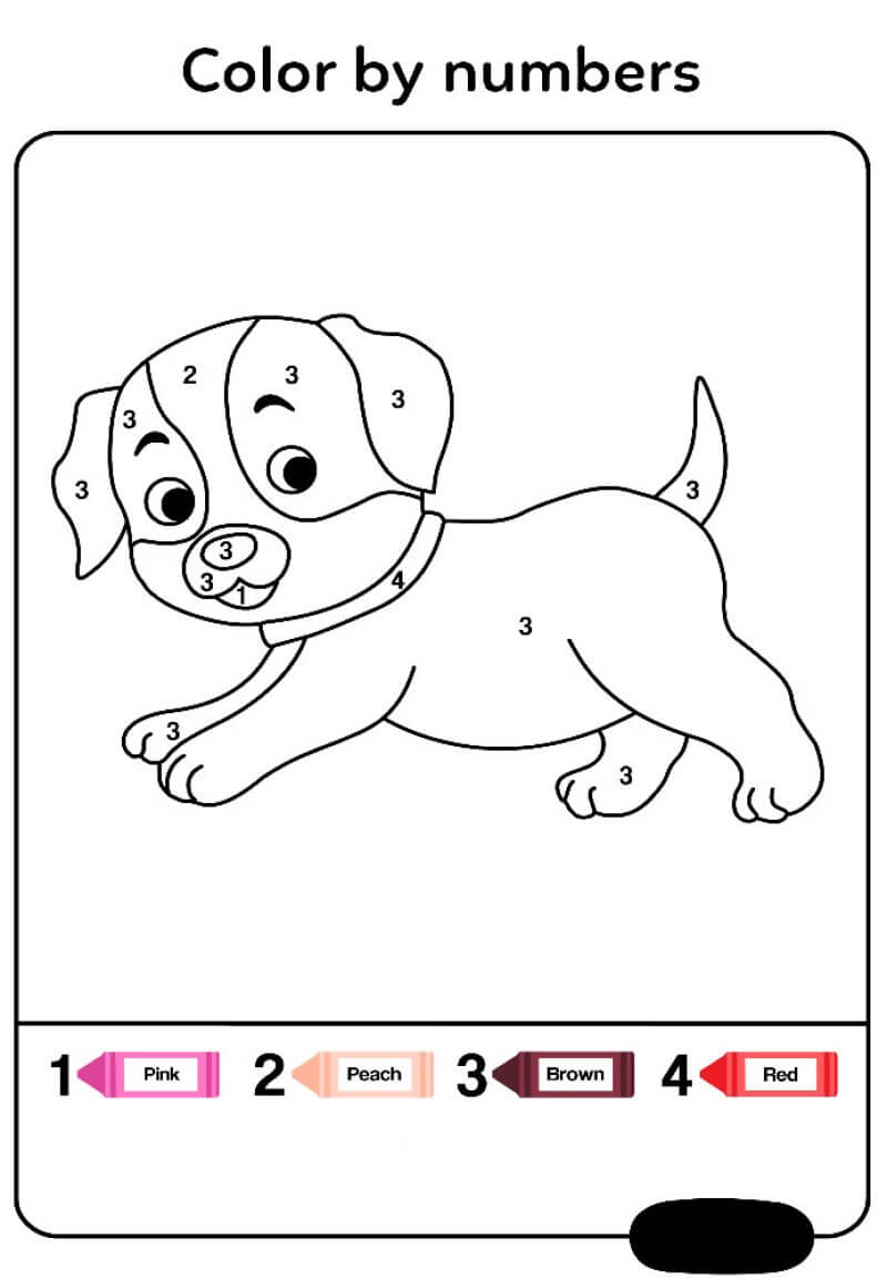 Little dog color by number