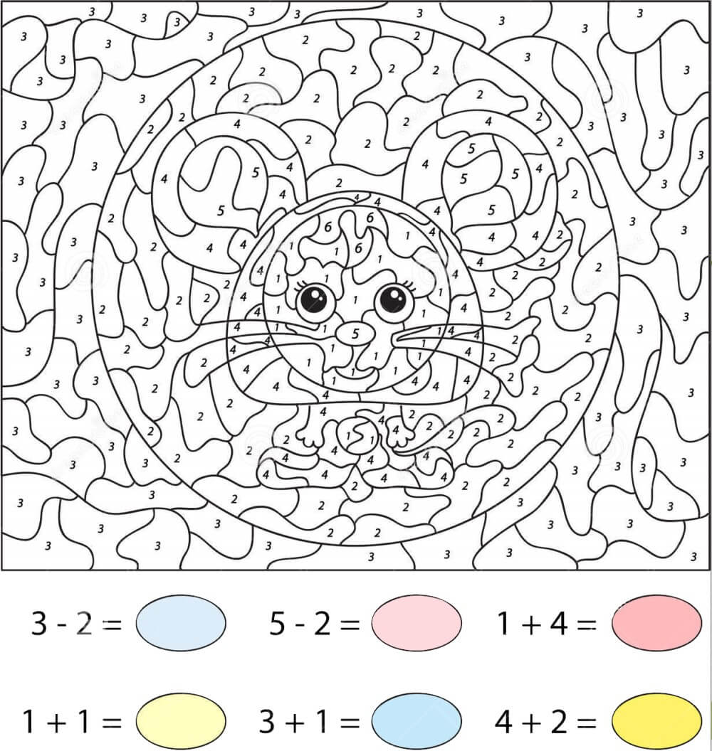 Mouse face color by number