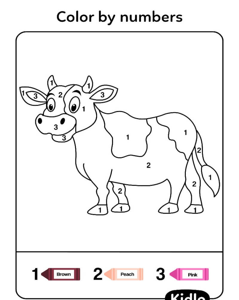 Normal cow color by number