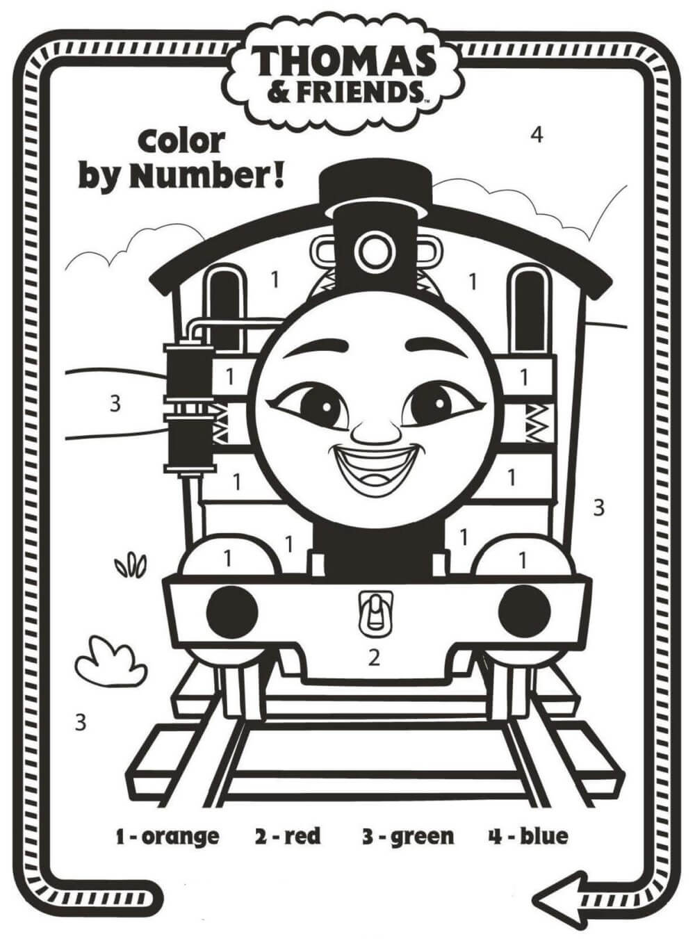 Thomas & friends color by number
