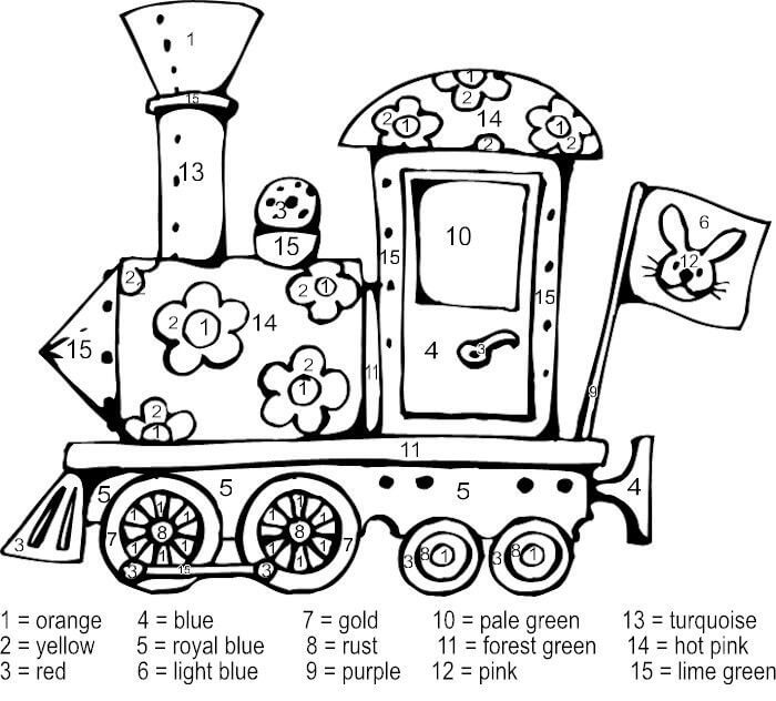 Train color by number