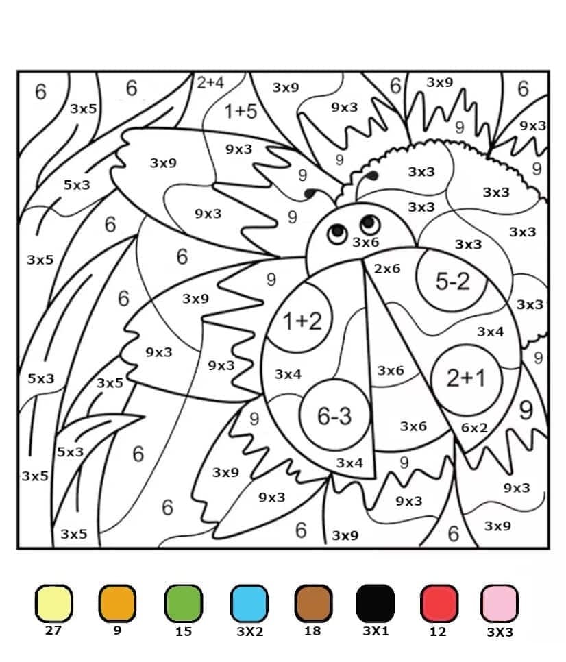 Bug Multiplication Color By Number Color By Number