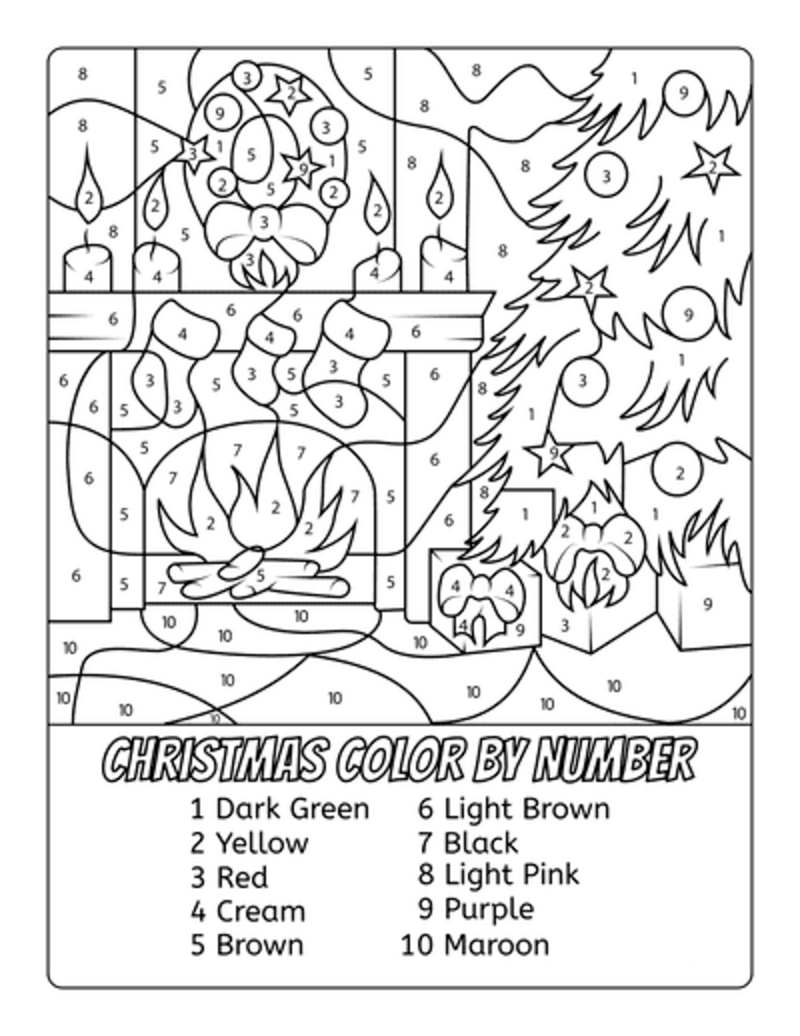 Cute Gingerbread Color by Number - Download, Print Now!
