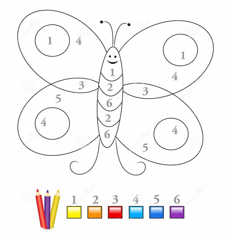Good butterfly color by number