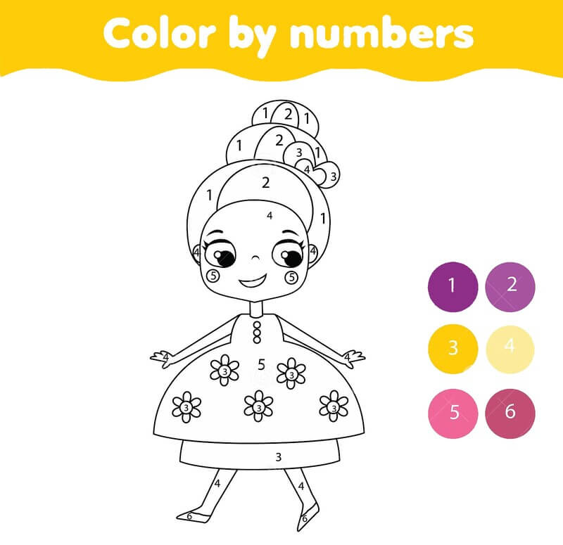 Little Princesscolor by number Color By Number