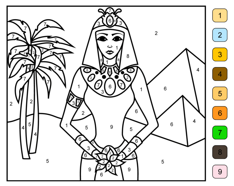 Princess of Egypt color by number Color By Number