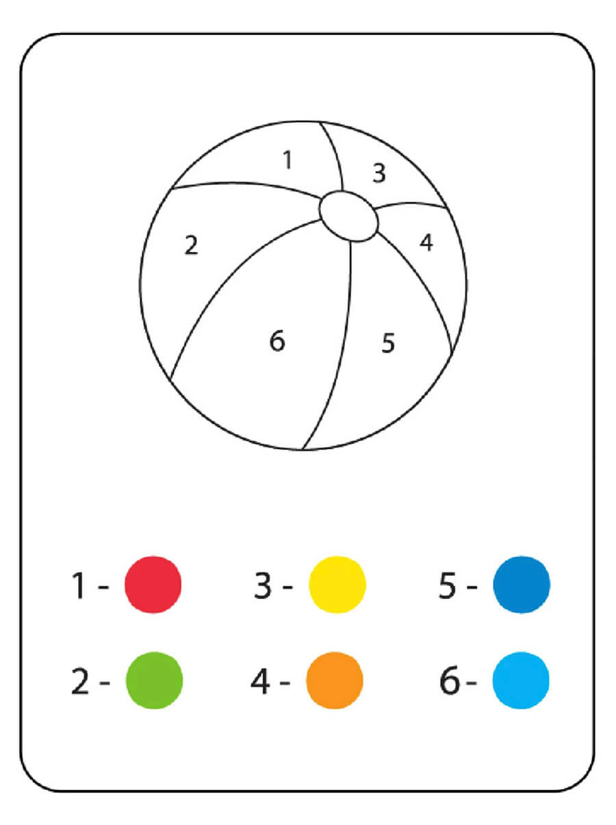 Simple Ball Color by Number Color By Number