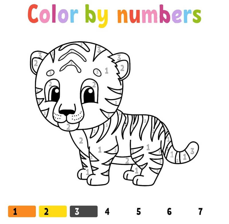 Tiger Color By Number
