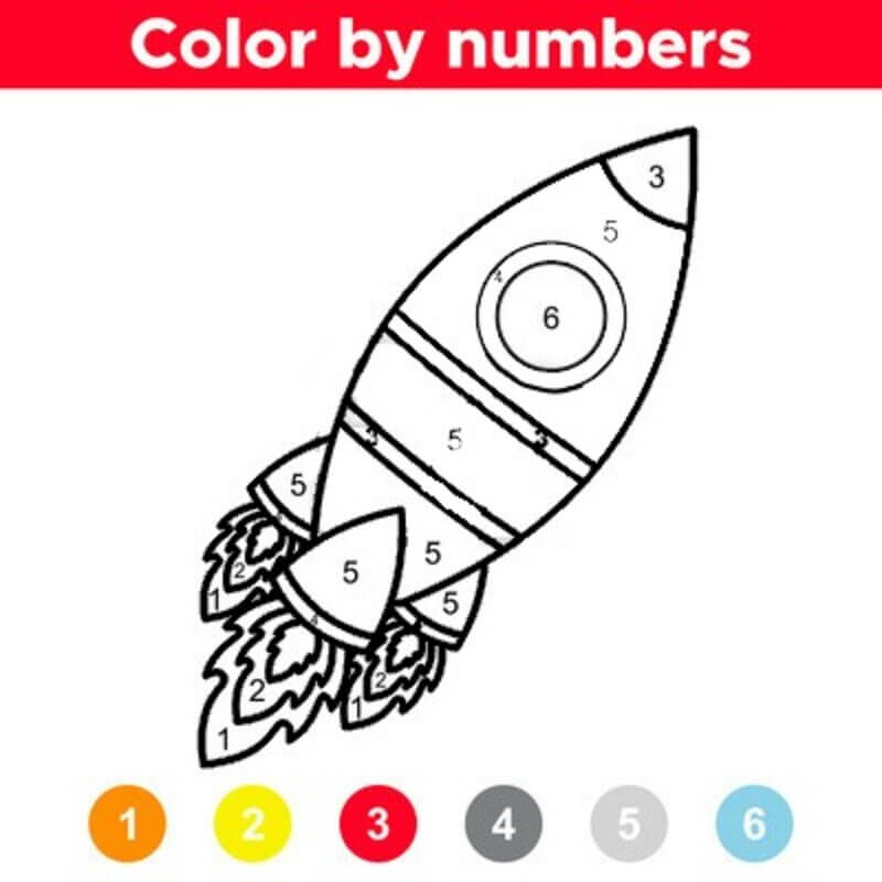 Big rocket color by number