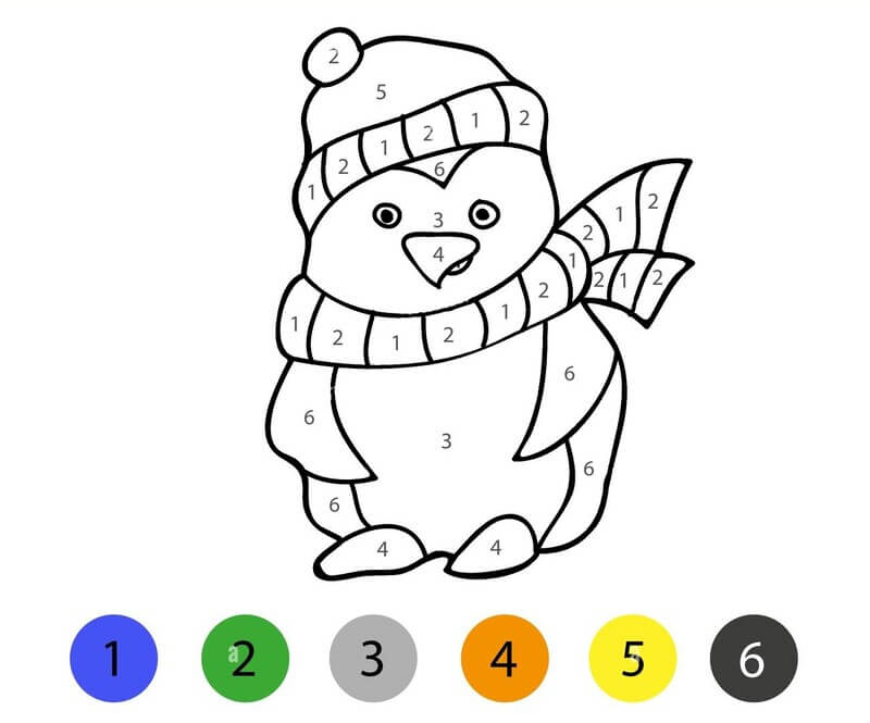 Good Penguin color by number