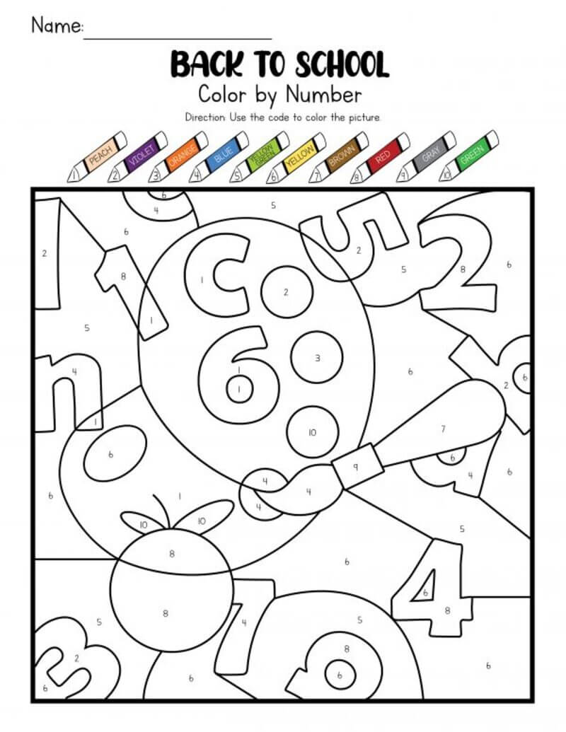 Back to school with Arts color by number Color By Number
