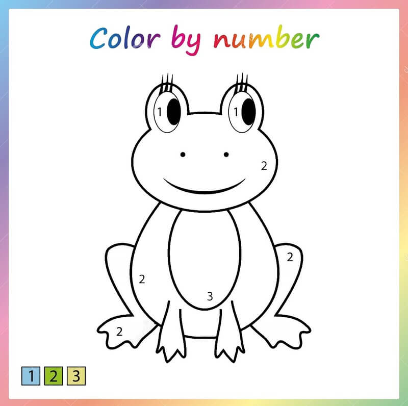 Beauty Frog color by number