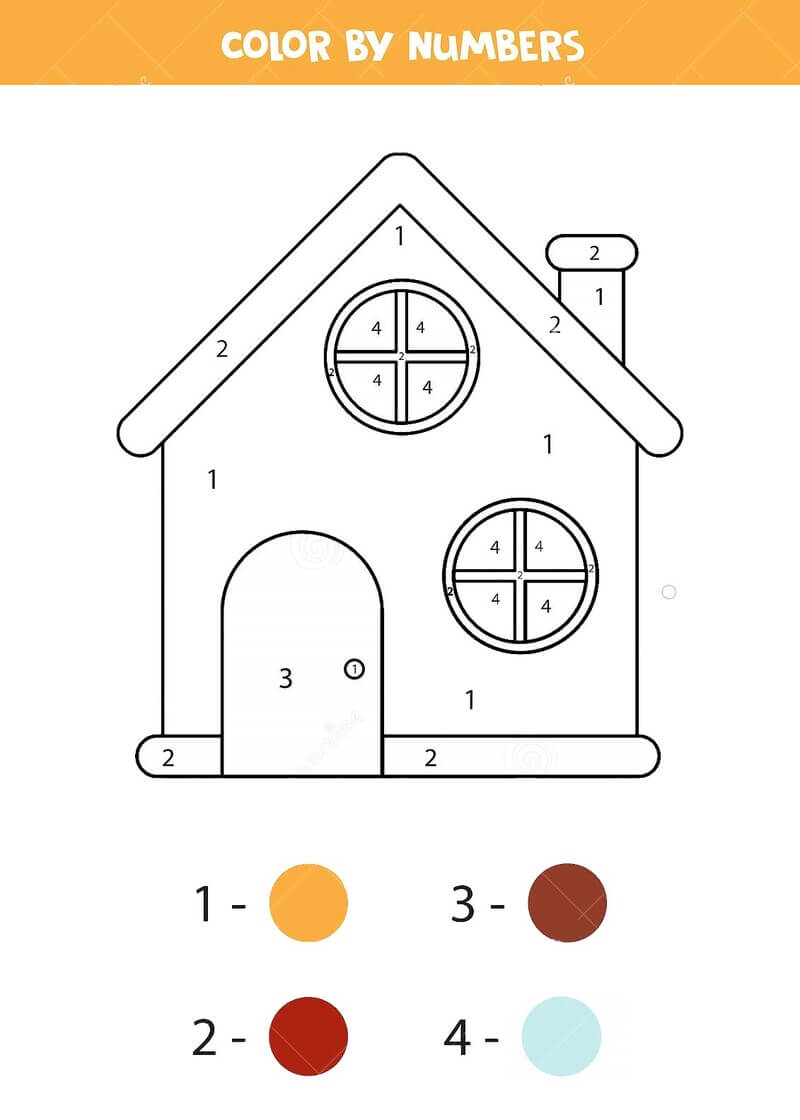 Country house color by number