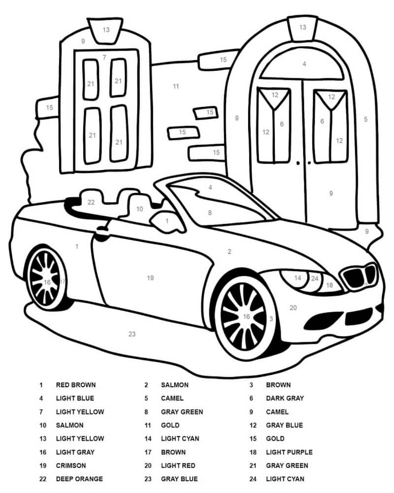Good BMW Car color by number