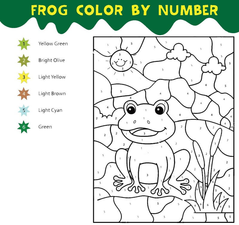 Good Frog color by number Color By Number