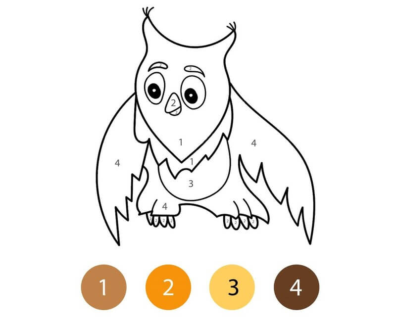 Good Owl color by number Color By Number