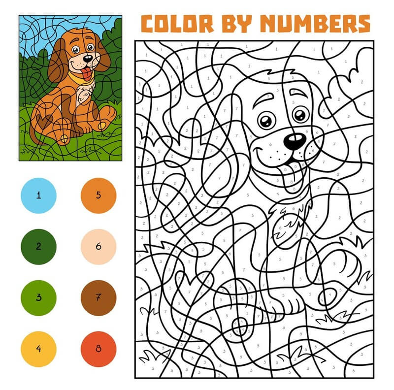 Good Puppy color by number Color By Number