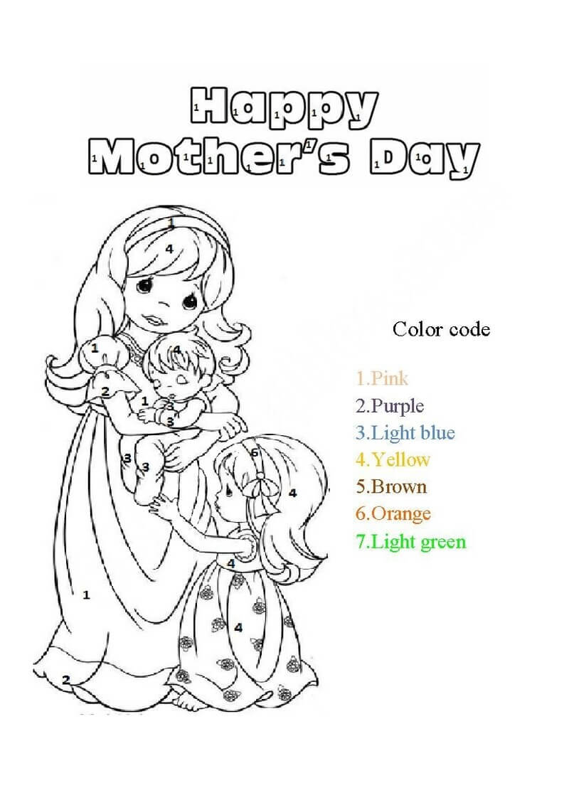 Mother’s day  Color By Number