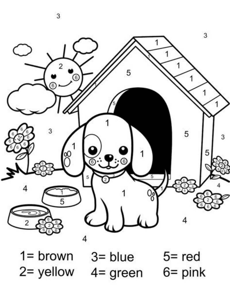 Puppy Color By Number