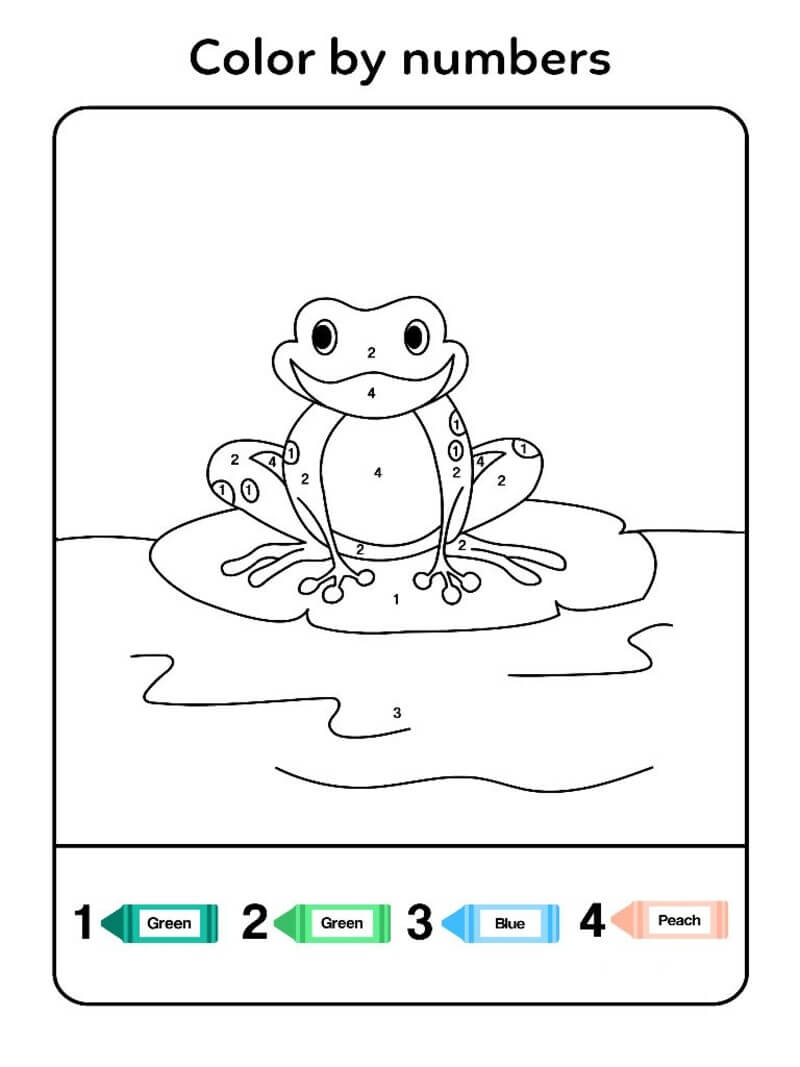 Frog Color By Number