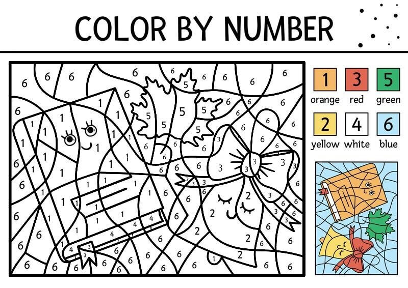 Back to school  Color By Number