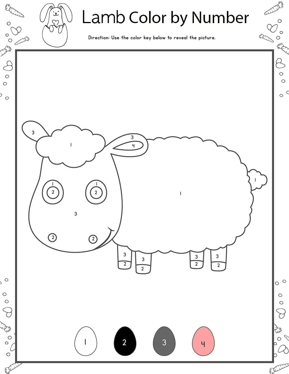 Lamb Color by Number