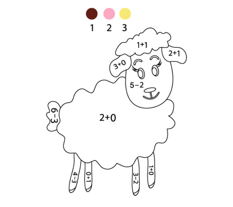 Sheep Color By Number