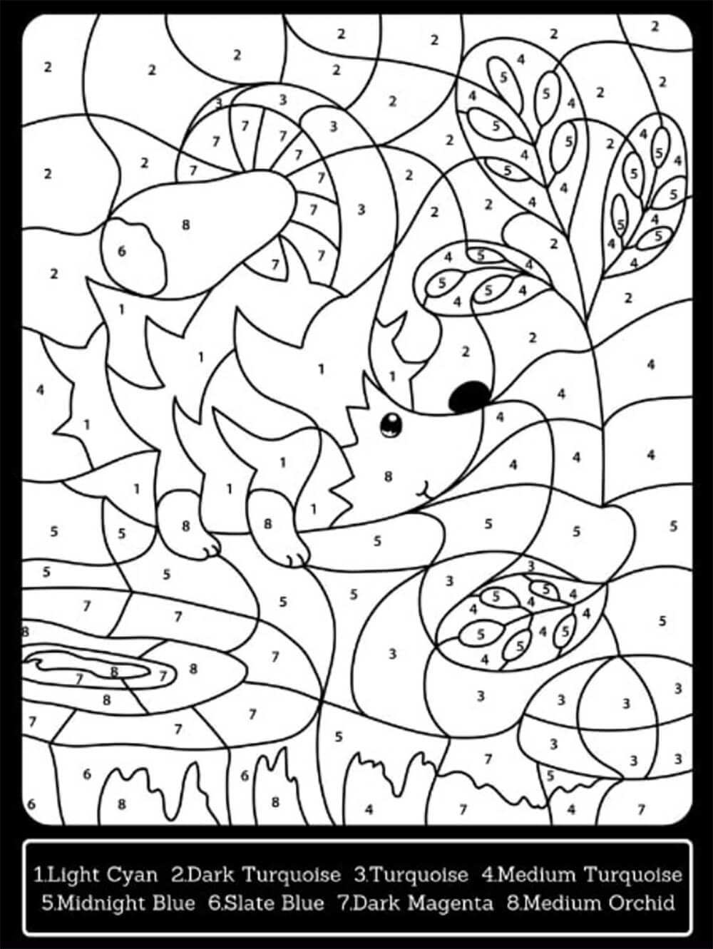 Free Landscape Coloring by Number