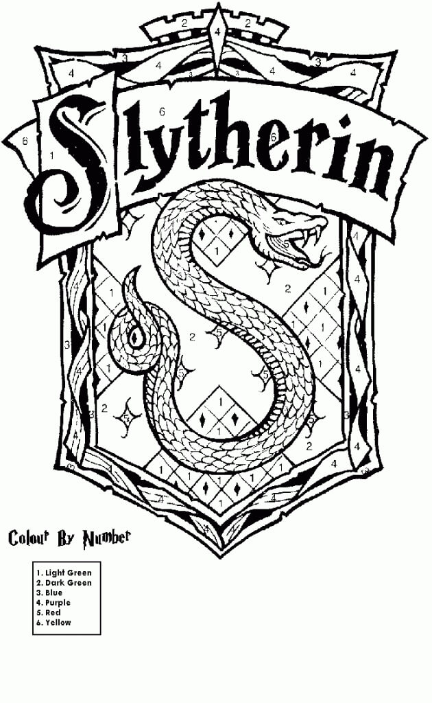 Snake in Harry Potter Color By Number Color By Number