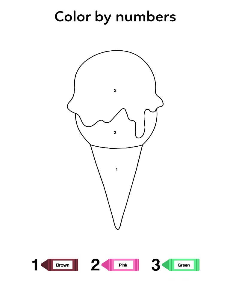 Ice Cream Free Design Color By Number Color By Number