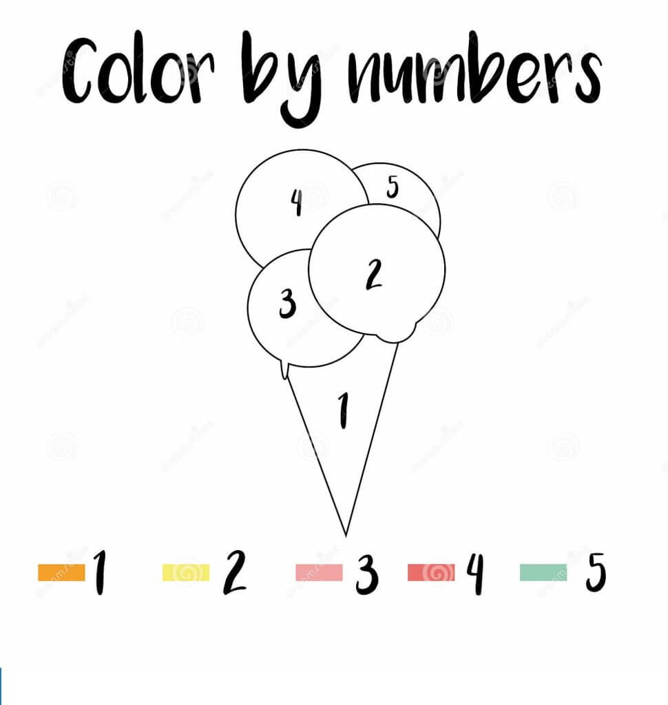 Ice Cream Free Graphics Color By Number