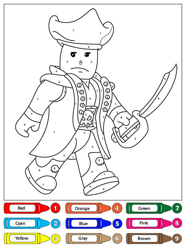 Pirate Roblox Color By Number