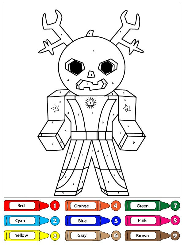 Skeleton Roblox Color By Number