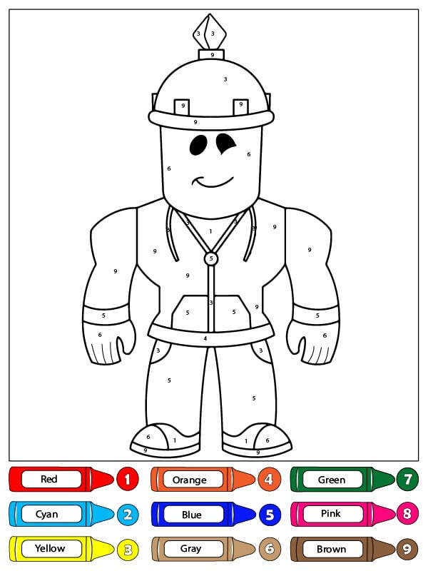 Smiling Roblox Color By Number