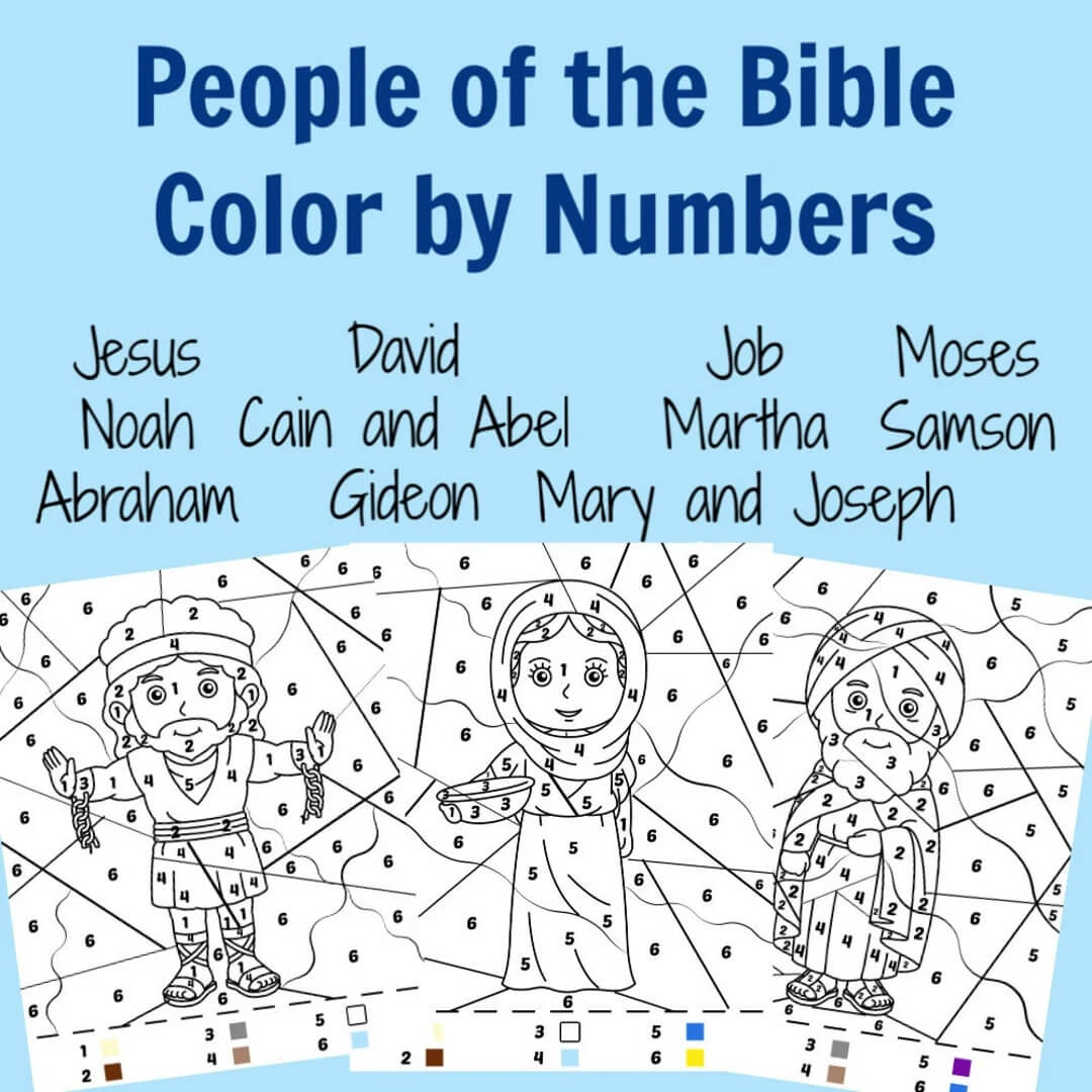 Basic Bible Color by Numbers Color By Number