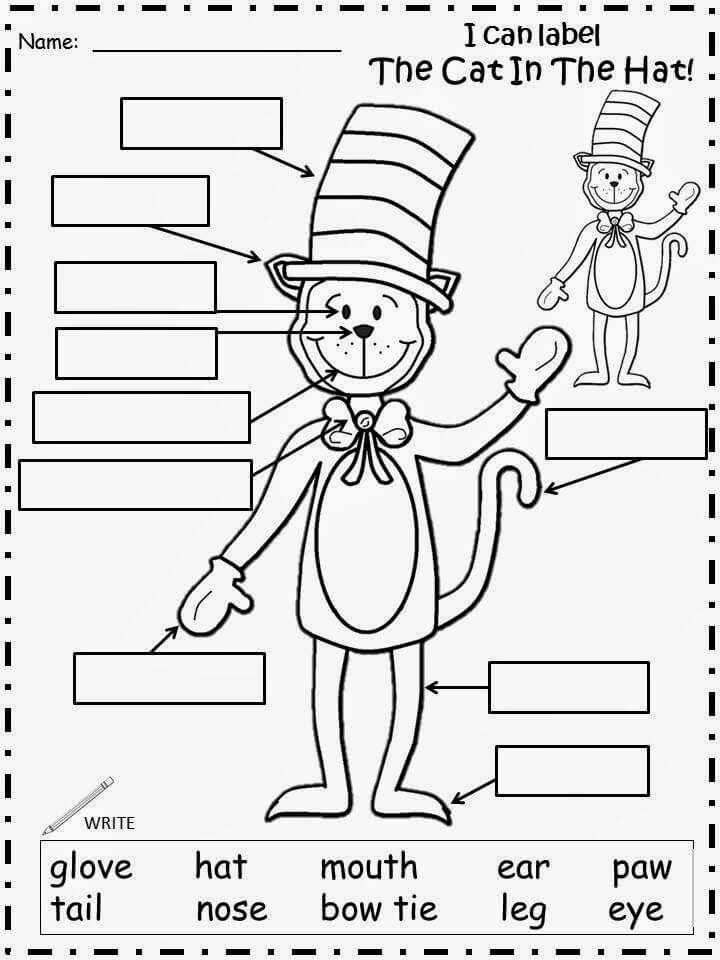 Cat In The Hat Standing Color By Number Color By Number