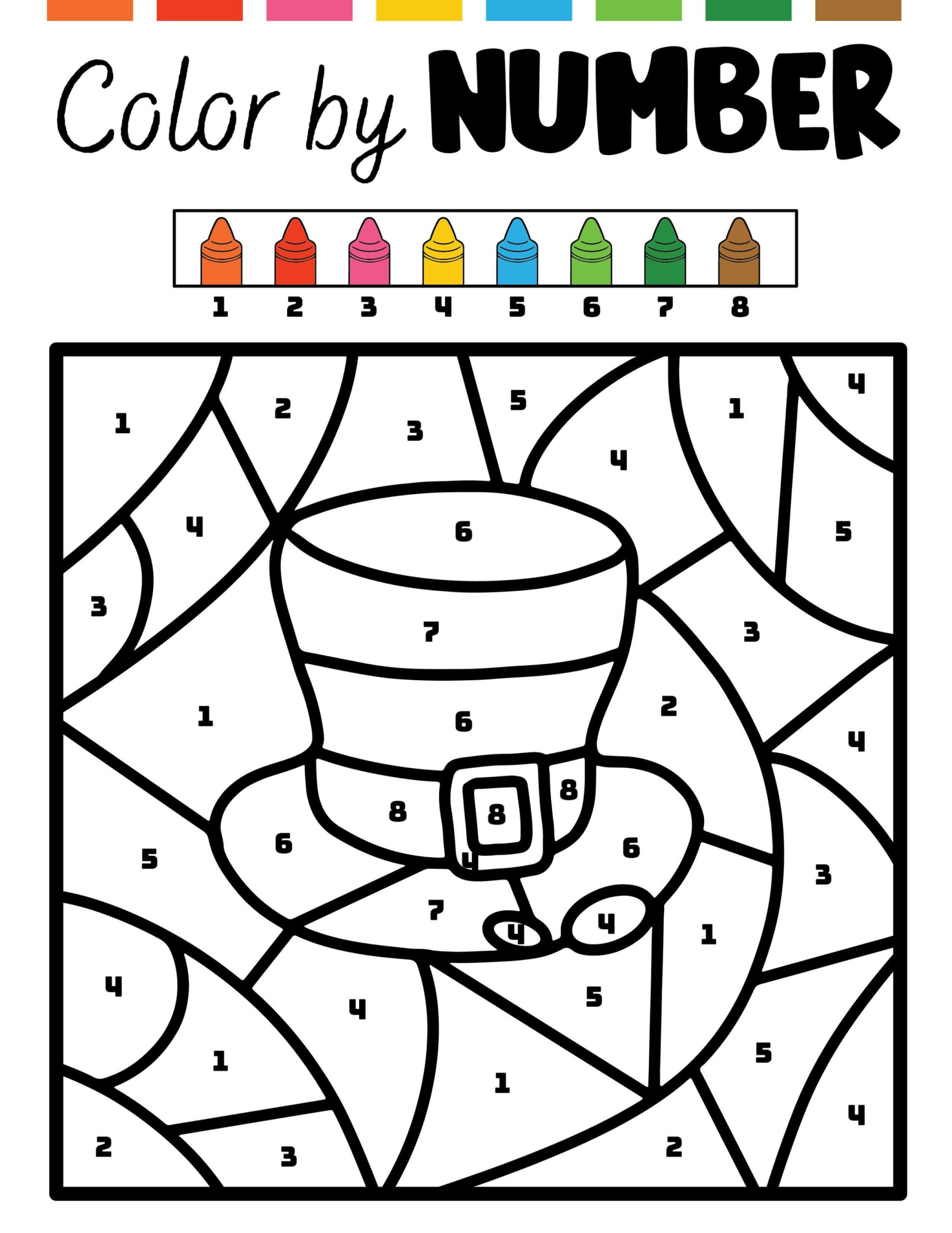 Great St. Patrick's Day Color by Number - Download, Print Now!