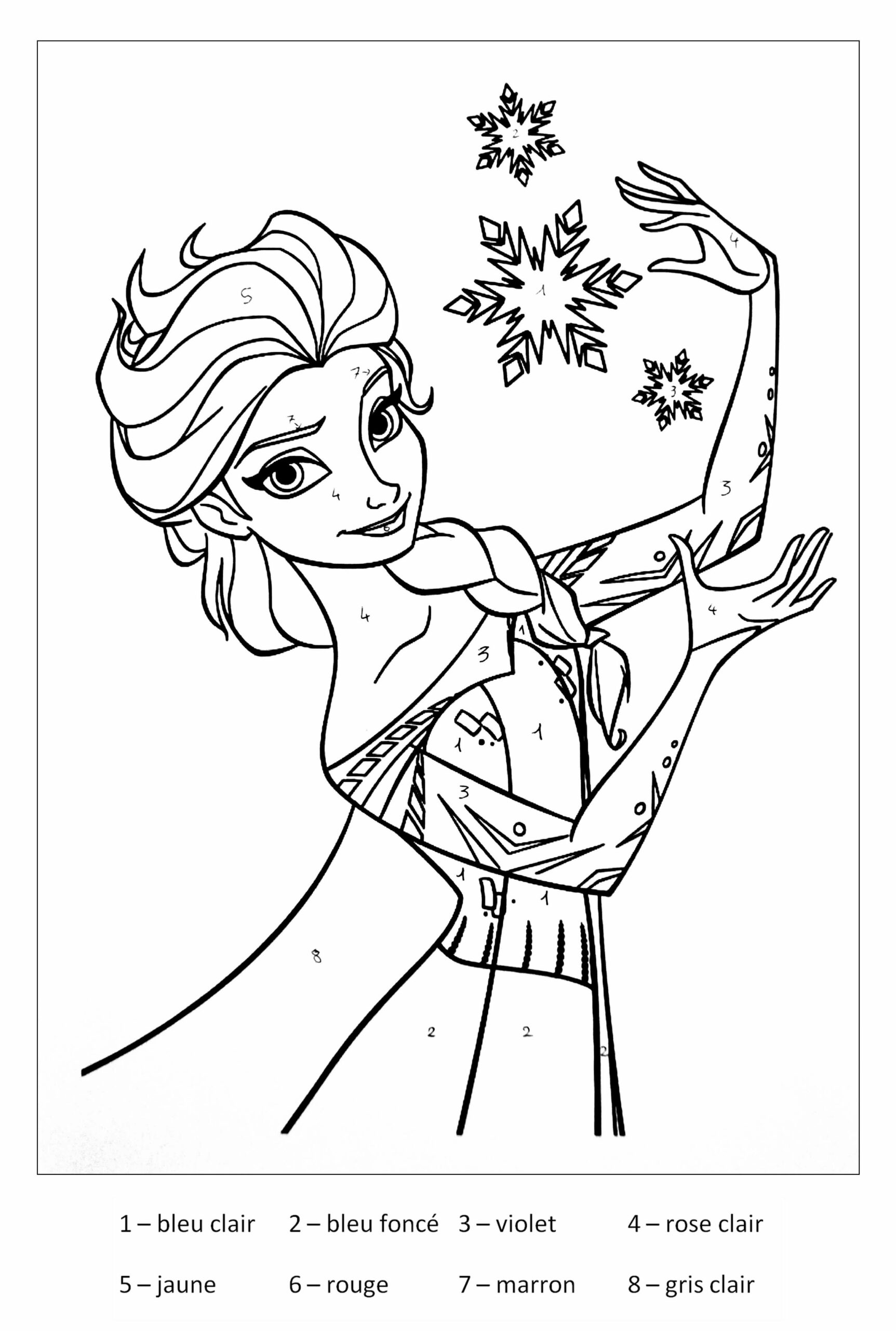 Power Of Elsa Color By Number Download Print Now 