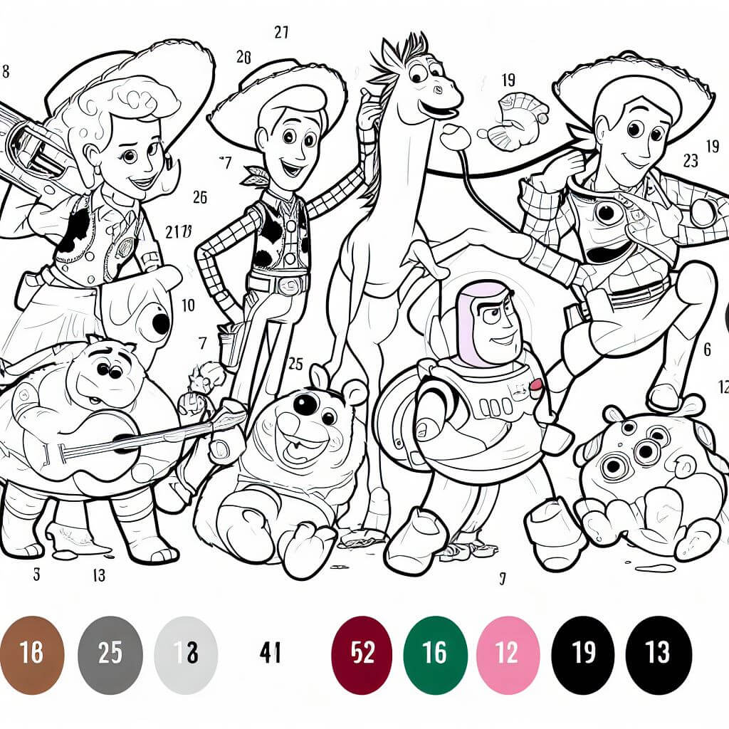 Toy Story Color By Number
