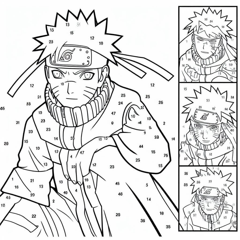 Normal Naruto Color By Number